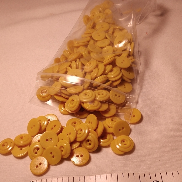 Vintage 1950sCanary Yellow Small Round Two Hole Buttons